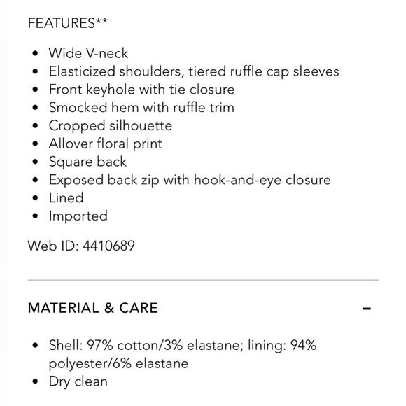 Alice + Olivia Shanae Ruffle Sleeve Tie Top in Escape Ditsy Sunbeam Size L - Picture 3 of 8